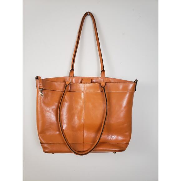 Patricia Nash Mallory Convertible Leather Tote Shoulder bag Sun Yellow Office - Picture 1 of 16